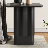 Ever Dreaming Living Cedar Ribbed Side Table