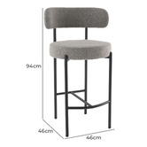 Ever Dreaming Living 66cm Sebastian Boucle Barstools