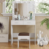 Ever Dreaming Living Quin LED Dressing Table &amp; Stool Set