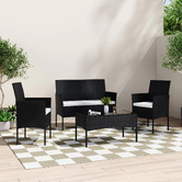 Ever Dreaming Living 4 Seater William Wicker Outdoor Sofa Set