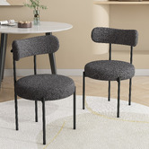 Ever Dreaming Living Sebastian Boucle Dining Chairs