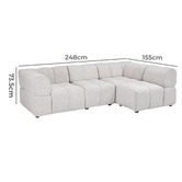Ever Dreaming Living Leia 4.5 Seater Modular Sofa