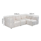 Ever Dreaming Living Leia 4.5 Seater Modular Sofa