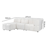 Ever Dreaming Living Leia 3 Seater Modular Sofa with Reversible Chaise
