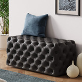 Ever Dreaming Living Athena Faux Leather Ottoman Bench