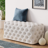 Ever Dreaming Living Athena Boucle Ottoman Bench