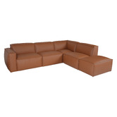 Ever Dreaming Living Massey 5 Seater Leather Chaise Lounge Set
