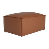 Ever Dreaming Living Massey Top Grain Leather Ottoman