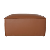 Ever Dreaming Living Massey Top Grain Leather Ottoman