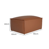 Ever Dreaming Living Massey Top Grain Leather Ottoman