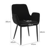 Ever Dreaming Living 6 Seater Kamala Sherpa Dining Table &amp; Chair Set