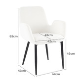 Ever Dreaming Living 6 Seater Kamala Sherpa Dining Table &amp; Chair Set