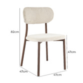 Ever Dreaming Living 6 Seater Calix Boucl&eacute; Dining Table &amp; Chair Set