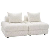 Ever Dreaming Living Beige Ella 120cm Wool-Blend Lounge Chairs
