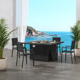 Ever Dreaming Living 135.5cm Brinley Aluminium Outdoor Gas Patio Heater Table
