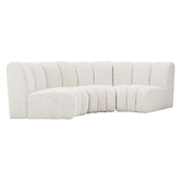Ever Dreaming Living Laurent 4 Seater Curved  Boucle Sofa