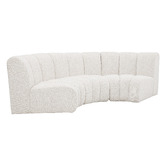 Ever Dreaming Living Laurent 4 Seater Curved  Boucle Sofa