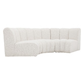 Ever Dreaming Living Laurent 4 Seater Curved  Boucle Sofa