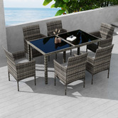 Ever Dreaming Living 6 Seater Cove Outdoor Dining Table Set