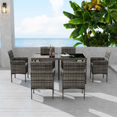 Ever Dreaming Living 6 Seater Cove Outdoor Dining Table Set