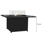 Ever Dreaming Living 135.5cm Brinley Aluminium Outdoor Gas Patio Heater Table