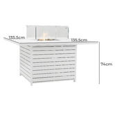 Ever Dreaming Living 135.5cm Brinley Aluminium Outdoor Gas Patio Heater Table
