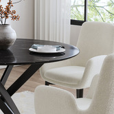 Ever Dreaming Living Manna 110cm Round Faux Marble Dining Table