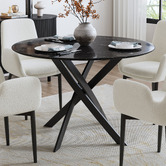 Ever Dreaming Living Manna 110cm Round Faux Marble Dining Table