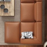 Ever Dreaming Living Massey 5 Seater Leather Chaise Lounge Set