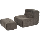 Ever Dreaming Living 2 Piece Newland Compressed Accent Chair &amp; Ottoman Set