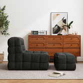 Ever Dreaming Living 2 Piece Newland Compressed Accent Chair &amp; Ottoman Set