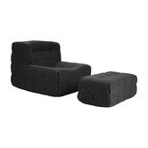 Ever Dreaming Living 2 Piece Newland Compressed Accent Chair &amp; Ottoman Set