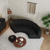 Ever Dreaming Living Laurent 4 Seater Curved  Boucle Sofa