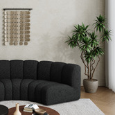 Ever Dreaming Living Laurent 4 Seater Curved  Boucle Sofa
