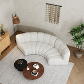 Ever Dreaming Living Laurent 4 Seater Curved  Boucle Sofa