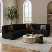 Ever Dreaming Living Laurent 5 Seater Boucle Modular Sofa