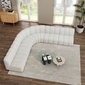 Ever Dreaming Living Laurent 6 Seater Boucle Modular Sofa