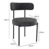 Ever Dreaming Living Sebastian Boucle Dining Chairs