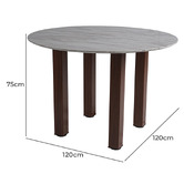 Ever Dreaming Living Brent Faux Marble Dining Table