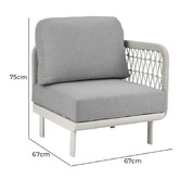 Ever Dreaming Living 6 Seater Meja Outdoor Modular Lounge Set