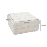 Ever Dreaming Living Beige Ella 4 Seater Wool-Blend Sofa &amp; Ottoman Set
