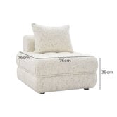 Ever Dreaming Living Ella 4 Seater Boucle Sofa &amp; Ottoman Set