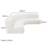 Ever Dreaming Living Laurent 5 Seater Boucle Modular Sofa