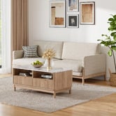 Ever Dreaming Living Alice Rectangular Marble-Look Coffee Table