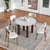 Ever Dreaming Living Brent Faux Marble Dining Table