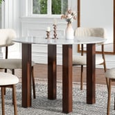 Ever Dreaming Living Brent Faux Marble Dining Table