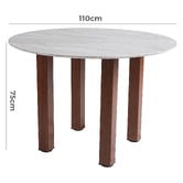 Ever Dreaming Living Brent Faux Marble Dining Table