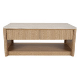 Ever Dreaming Living Sadie Travertine-Look Coffee Table