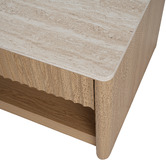 Ever Dreaming Living Sadie Travertine-Look Coffee Table