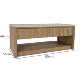 Ever Dreaming Living Sadie Travertine-Look Coffee Table